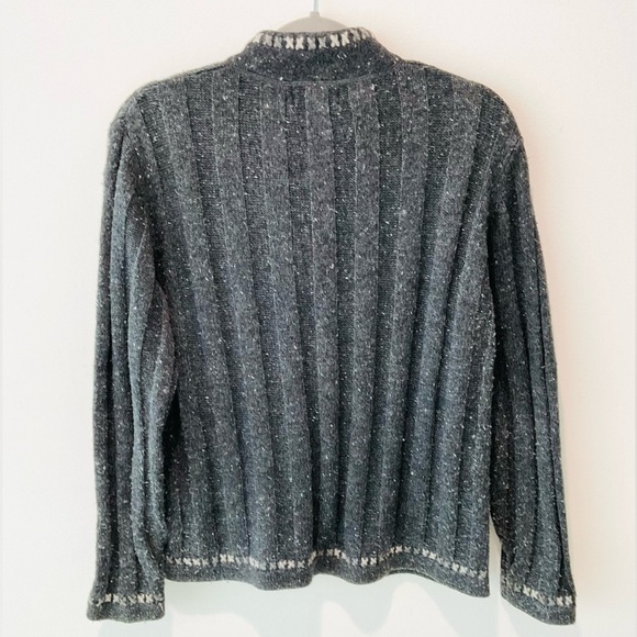 VTG WOOLRICH Woman Wool Blend Cottage Core Farm Granny Pullover Sweater 1/4 Zip - Picture 2 of 6